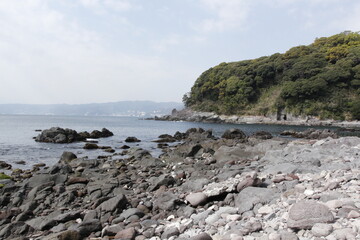 海　磯　海辺の風景　自然の風景