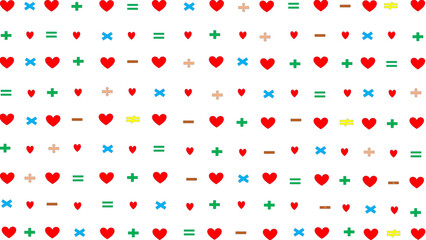 gift wrapping paper mini heart equation