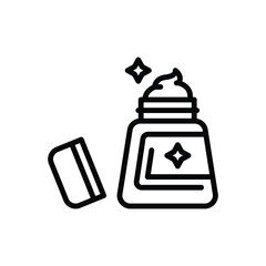 Black line icon for cream 
