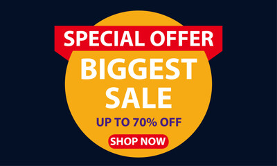 Biggest sale offers and discount banner