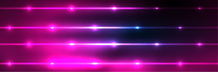 Neon glowing fluid wave lines, magic energy space light concept. Vector illustration for wallpaper, banner, background, leaflet, catalog, cover, flyer