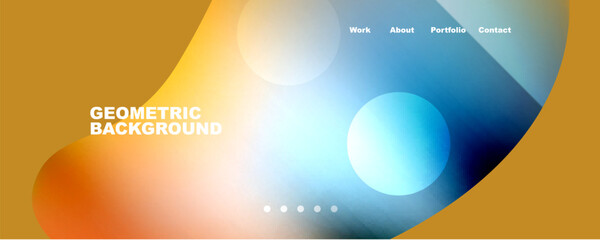 Circle, flowing shape composition geometric abstract background. Vector Illustration For Wallpaper, Banner, Background, Card, Book Illustration, landing page