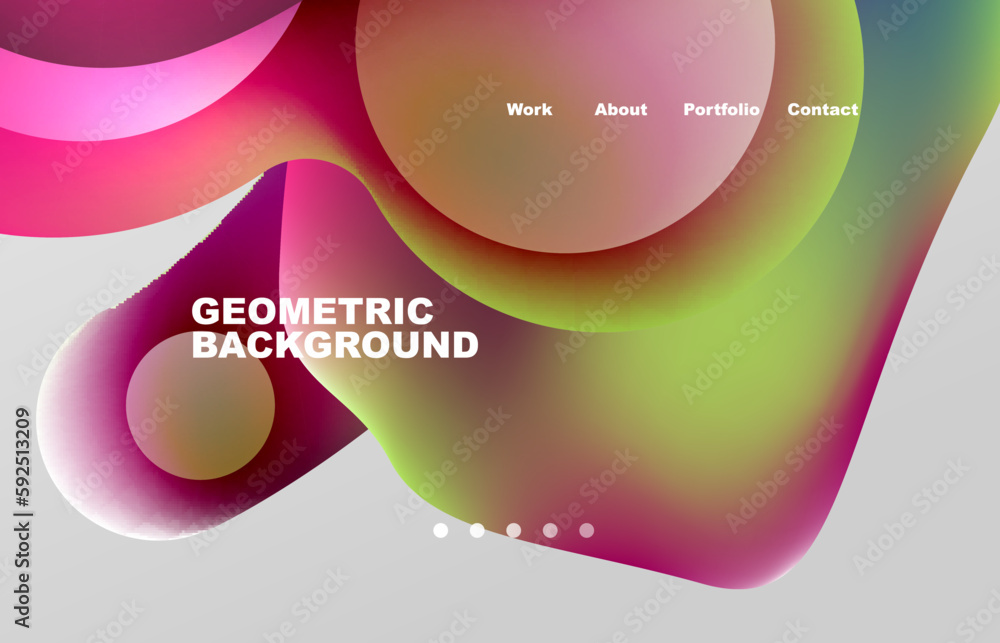 Fototapete Abstract liquid background for your landing page design. Web page for website or mobile app wallpaper