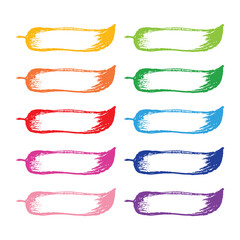 Obraz premium 색연필 손글씨 라벨 - 06. 나뭇잎