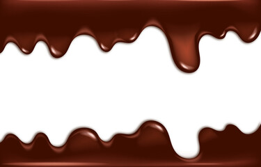 melted chocolate dripping frame