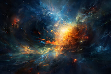 Obraz na płótnie Canvas space background explosion super nova generative ai