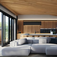 Fototapeta premium Eco-Friendly home213, Generative AI