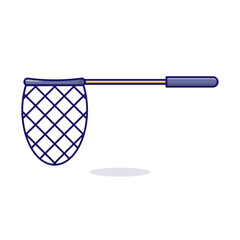 Fishing net cartoon icon vector illustration. Flat premium vector