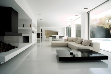 modern living room interior Generative AI