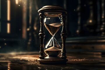 hourglass with sand Generative AI