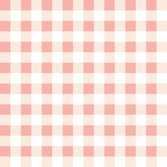 Orange gingham checkered cotton fabric Seamless vector background for apparel, shirts, tablecloths, other modern fashion fabrics.