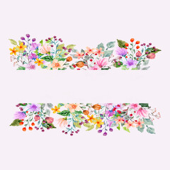 wild flowers frame for your text