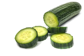 cucumber on an isolated white background