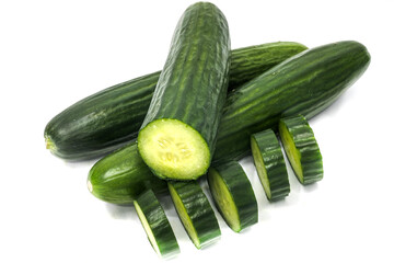 cucumber on an isolated white background