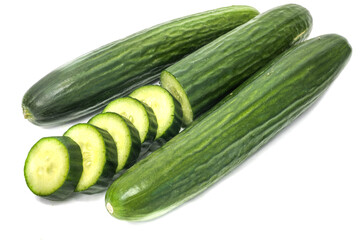 cucumber on an isolated white background