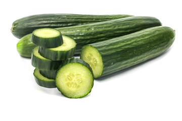 cucumber on an isolated white background