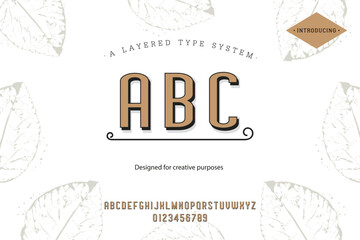 ABC typeface. For labels and different type designs