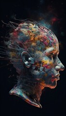 abstract portrait colorful