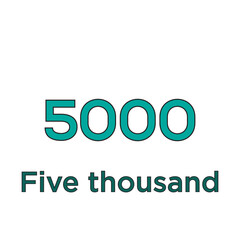 Cardinal number color icon vector logo design template