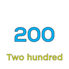 Cardinal number color icon vector logo design template