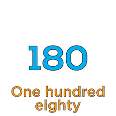 Cardinal number color icon vector logo design template