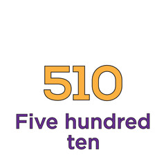 Cardinal number color icon vector logo design template