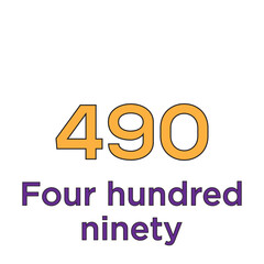 Cardinal number color icon vector logo design template