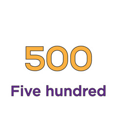 Cardinal number color icon vector logo design template