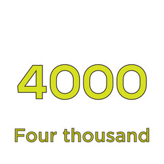 Cardinal number color icon vector logo design template