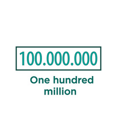 Cardinal number color icon vector logo design template