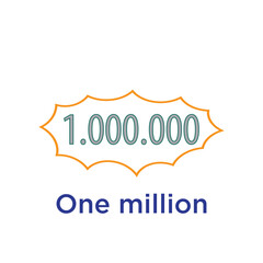 Cardinal number color icon vector logo design template