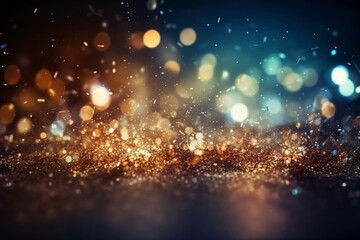 Magic, sparkling Christmas background with bokeh.