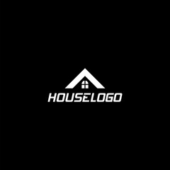 House logo icon isolated on dark background
