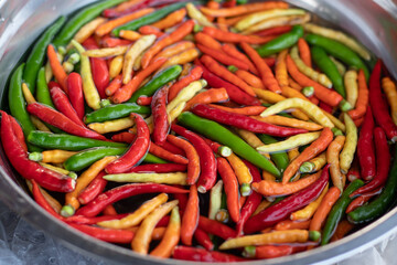red hot chili peppers in a bowl