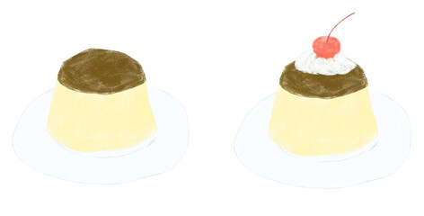 アナログ質感のプリン