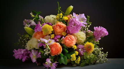 Obraz na płótnie Canvas Flower bouquet with spring flowers