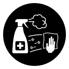 Obraz na płótnie Canvas Disinfect Work Surface and Equipment On A Regular Basis Symbol Sign,Vector Illustration, Isolated On White Background Label. EPS10