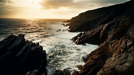 sunset over the sea