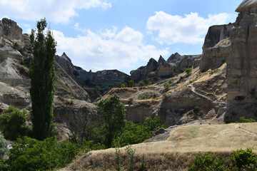 Beautiful view into the Pigeon Valley in Goreme National Park, Nevsehir, Cappadocia, Turkey