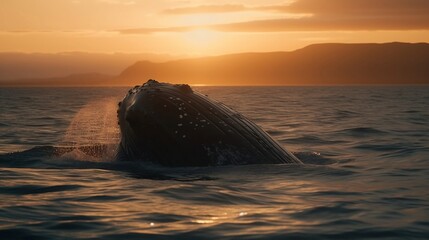 sunset in the sea