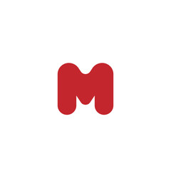 Letter M line logo design