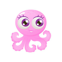 Vector cute octopus illustration