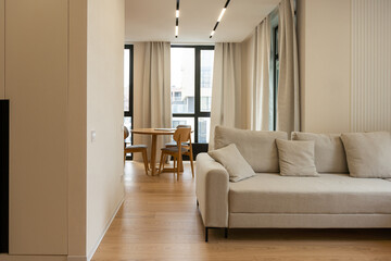 Large living room with sofa