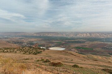 Fototapeta na wymiar landscape with blue sky in northern Israel