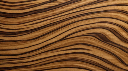 Exotic Zebrano Wood Texture Wooden Background - generative ai