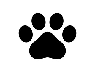 フラット肉球アイコンB：黒