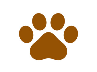 フラット肉球アイコンB：茶色