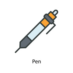 Pen Vector  Fill outline Icons. Simple stock illustration stock