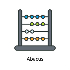 Abacus Vector  Fill outline Icons. Simple stock illustration stock