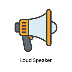 Loud Speaker Vector  Fill outline Icons. Simple stock illustration stock